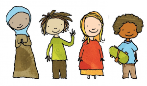image of four different children representing peer support